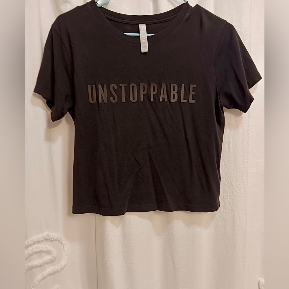 Unstoppable crop top tee.